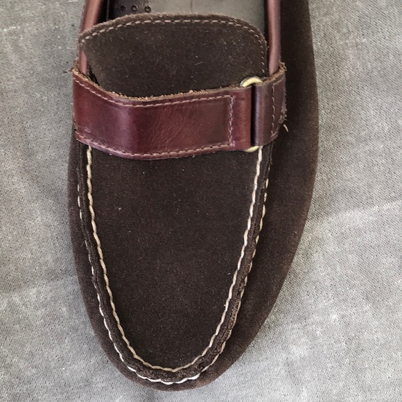 Coastal classy!Sperry Top Siders Size 10 olive-y brown color - Picture 5 of 15